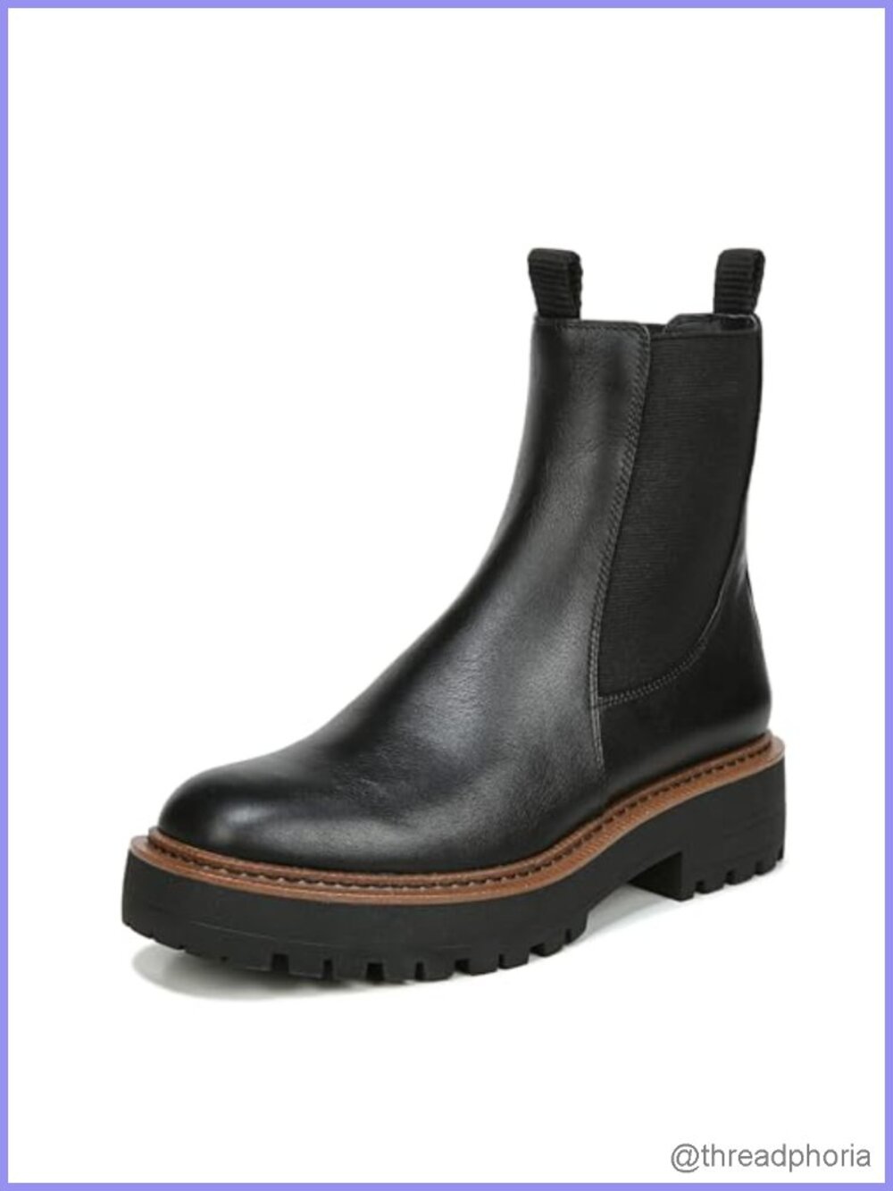Laguna Chelsea Boot Waterproof Leather Round Toe Block Heel Ankle Bootie